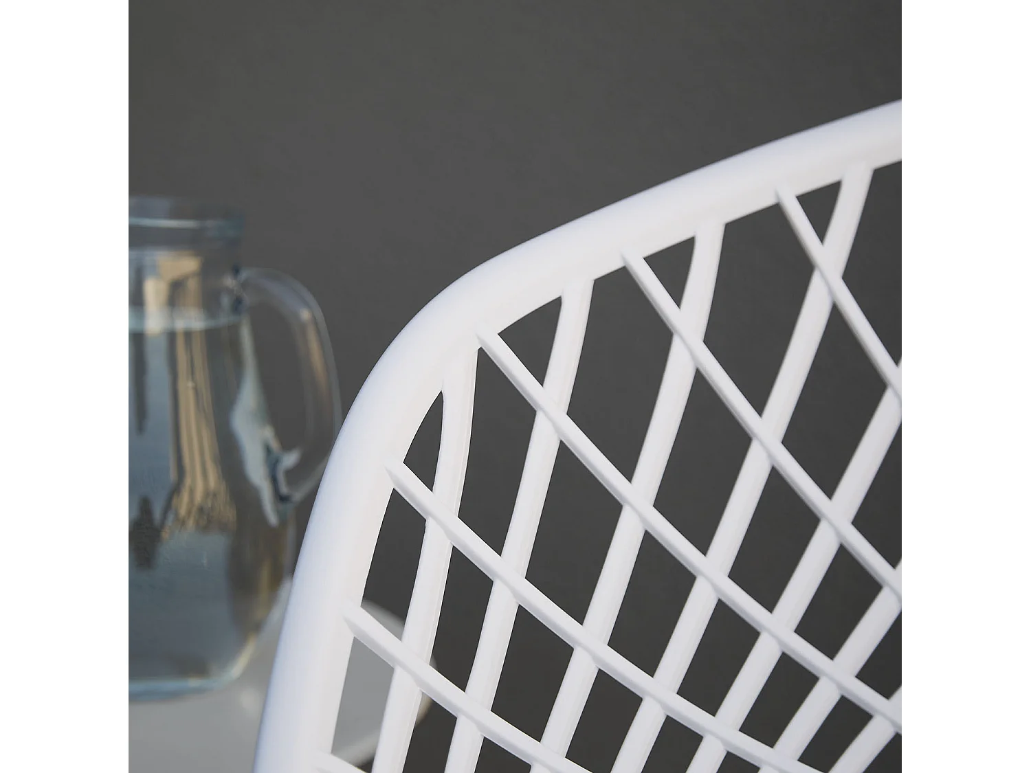 Set di sedie da giardino 62x80x57 cm bianco