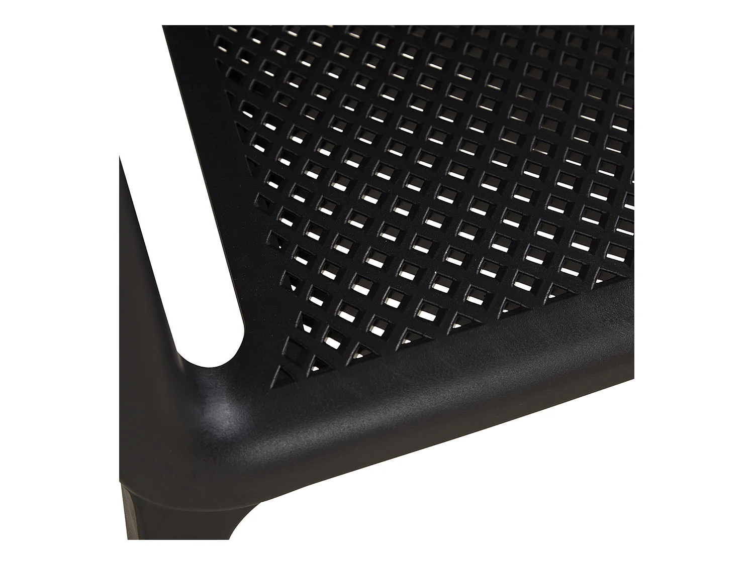 Tuinstoel 55x74,5x54 cm zwart set van 4