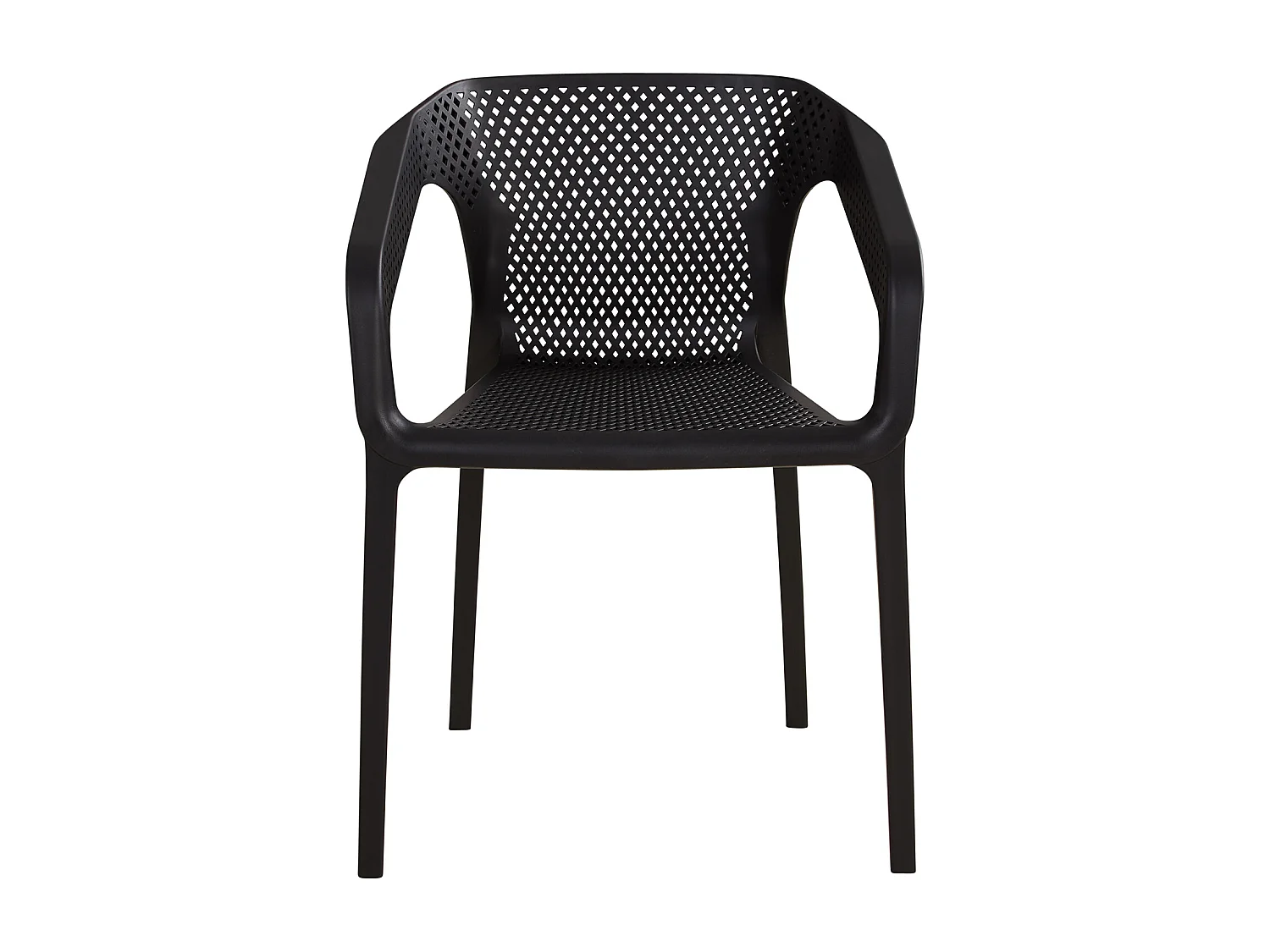 Sedia da giardino 55x74,5x54 cm nera set da 4