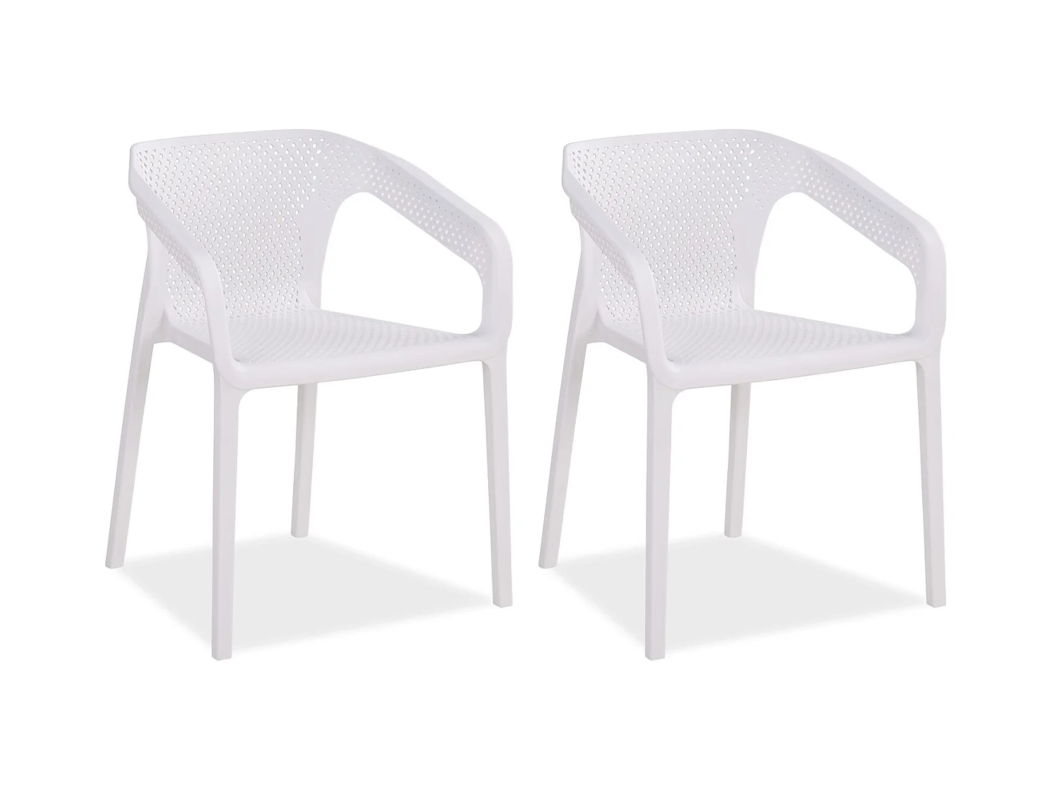 Tuinstoel 55x74,5x54 cm wit