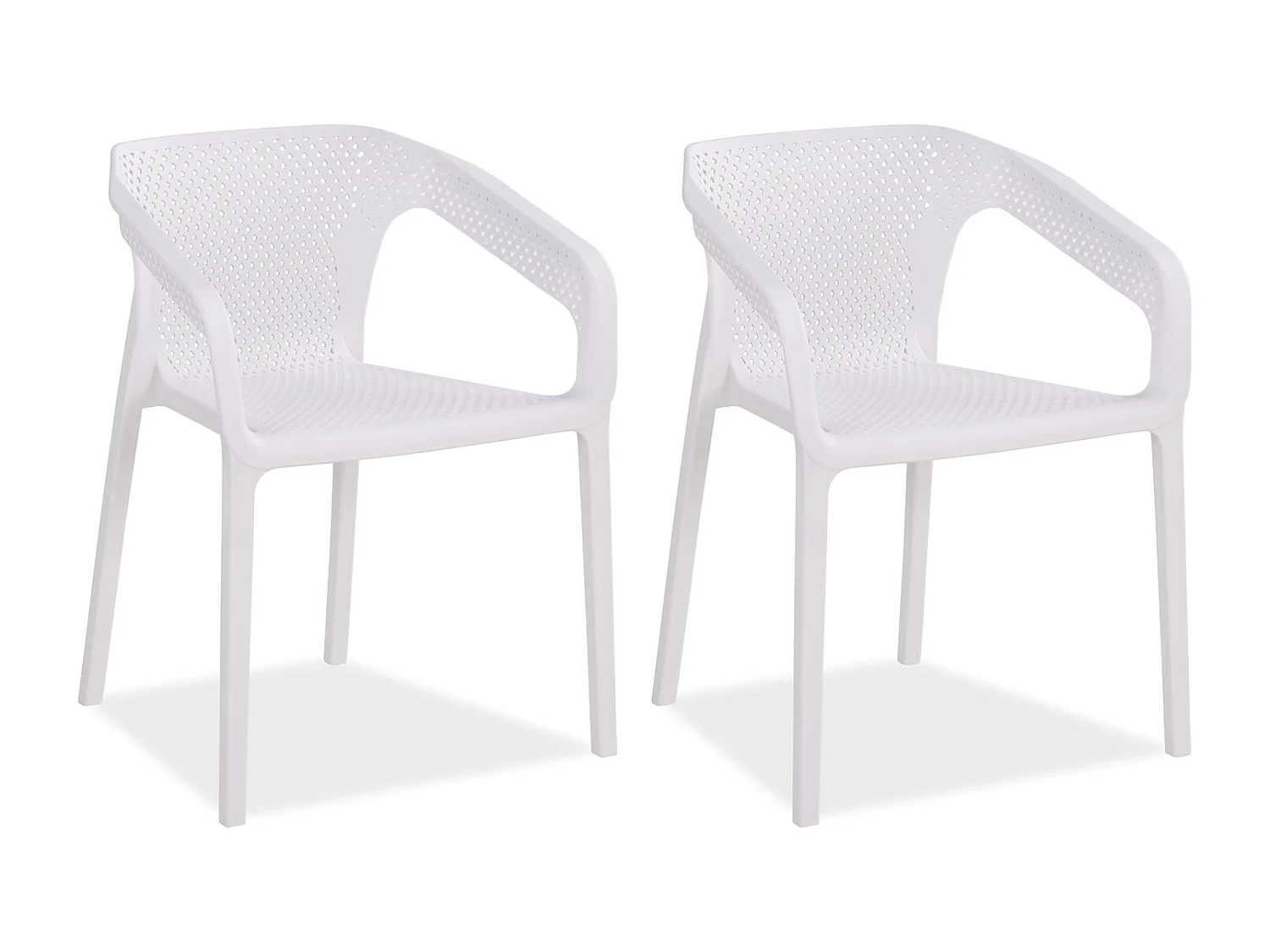 Silla de jardín 55x74.5x54 cm blanca