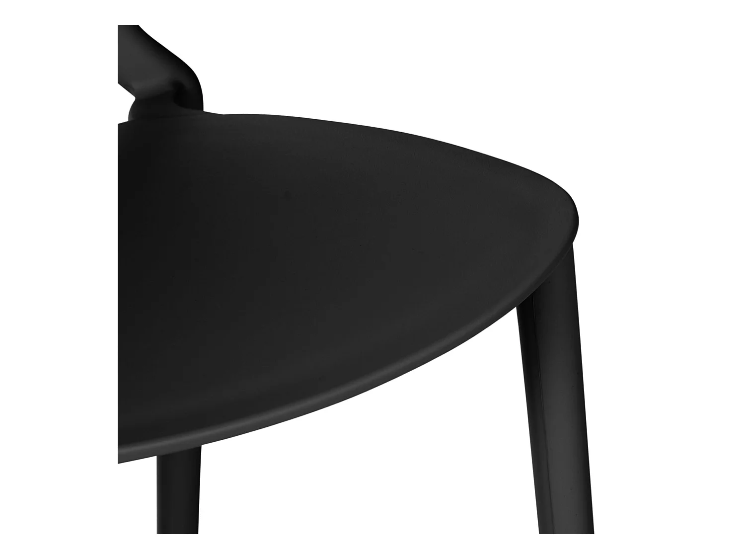 Tuinstoel 41x77,5x48 cm Zwart set van 4