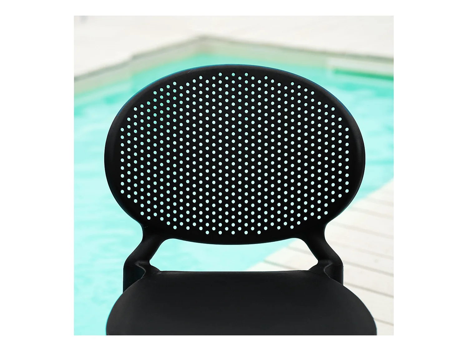 Tuinstoel 41x77,5x48 cm Zwart set van 4