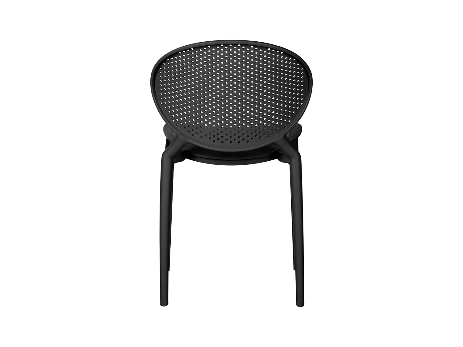 Tuinstoel 41x77,5x48 cm Zwart set van 4