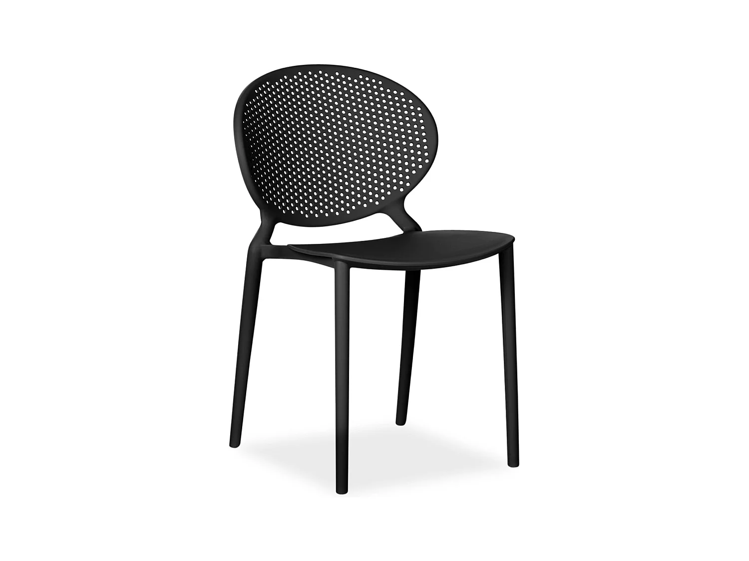 Tuinstoel 41x77,5x48 cm Zwart set van 4