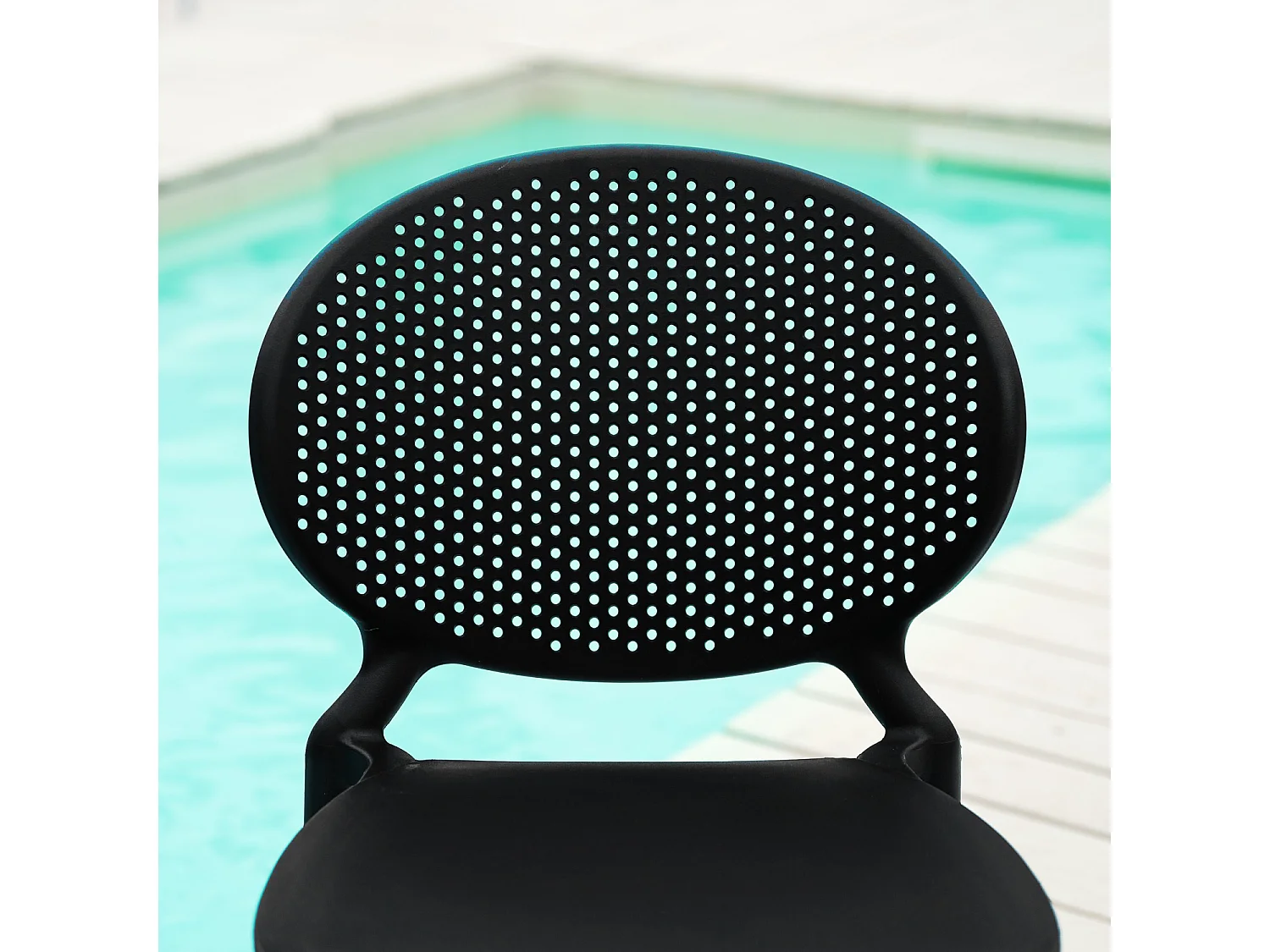 Sedia da giardino 41x77,5x48 cm Nero set da 4