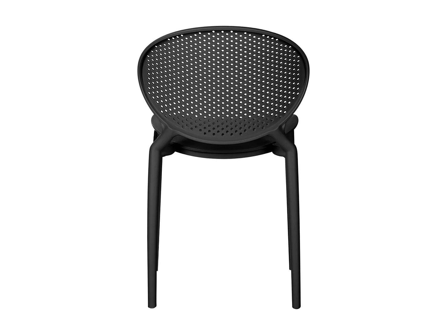 Sedia da giardino 41x77,5x48 cm Nero set da 4