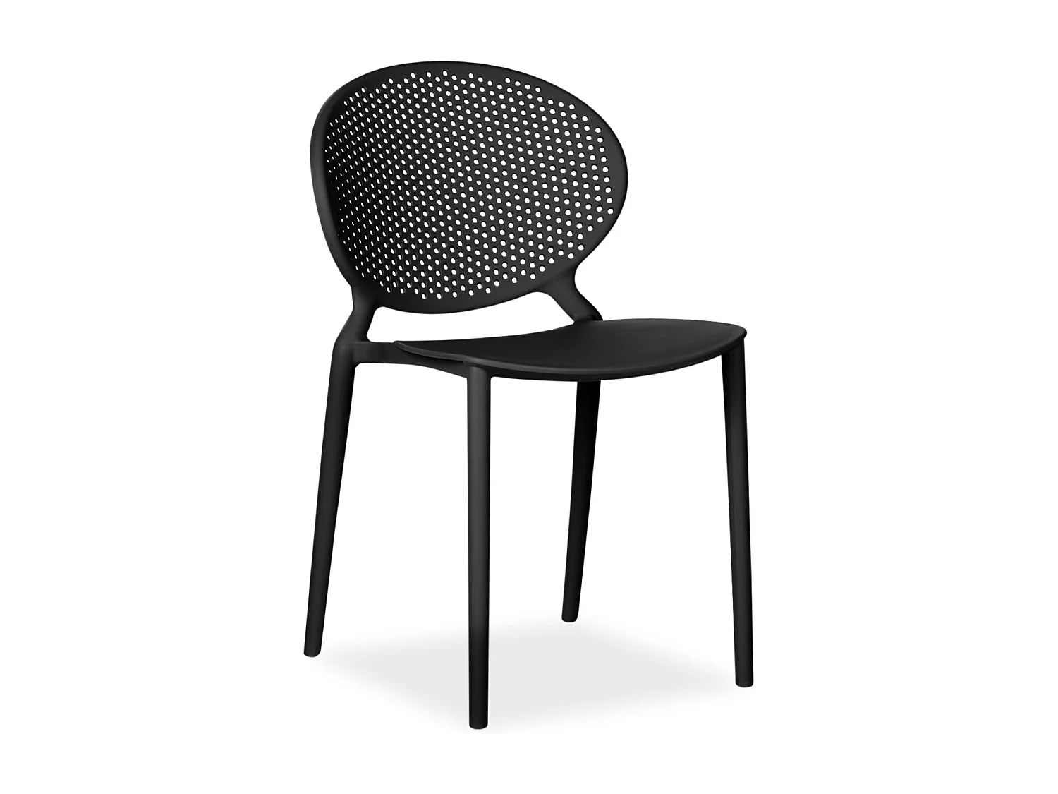 Sedia da giardino 41x77,5x48 cm Nero set da 4