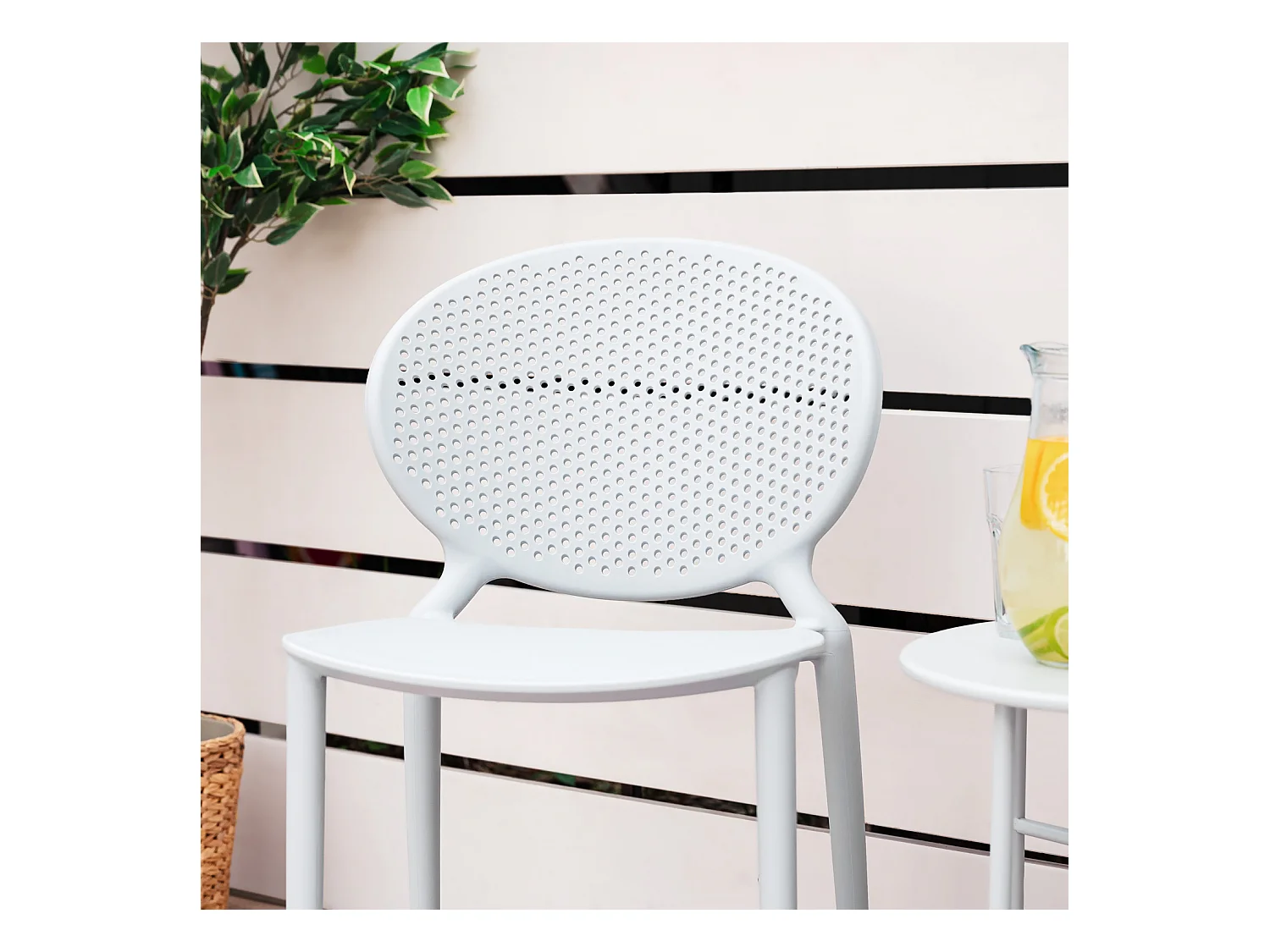 Tuinstoel 41x77,5x48 cm grijs