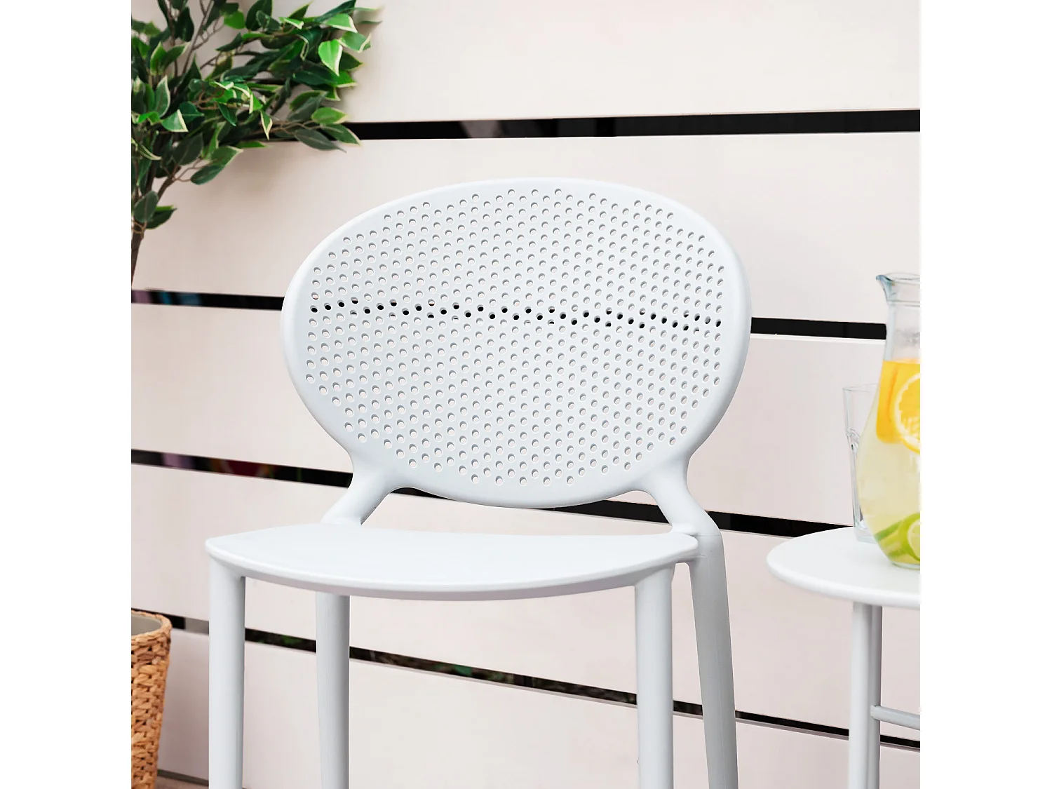 Silla de jardín 41x77.5x48 cm gris