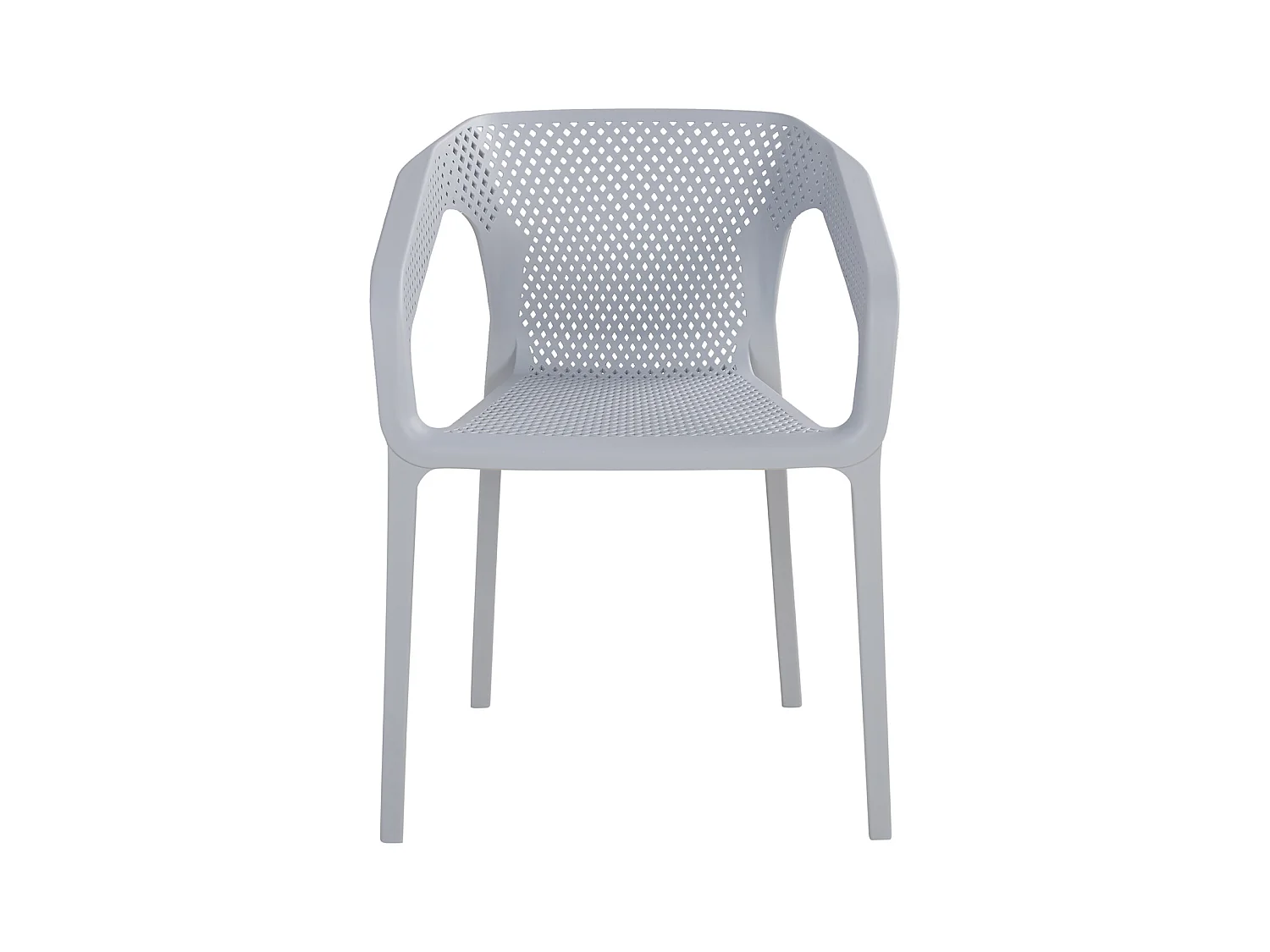 Tuinstoel 55x74,5x54 cm Grijs Set van 4