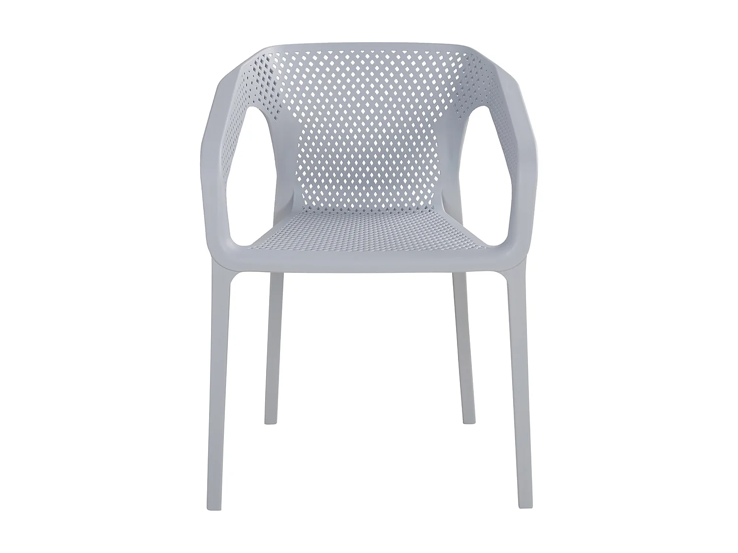 Silla de jardín 55x74,5x54 cm Gris Juego de 4
