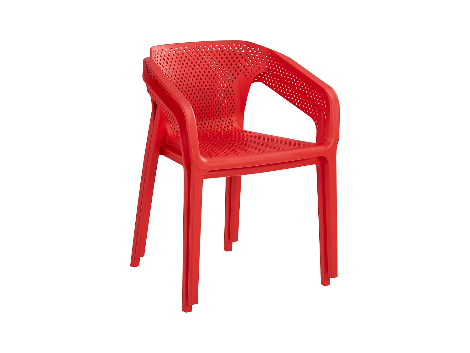 Tuinstoel 55x74,5x54 cm rood