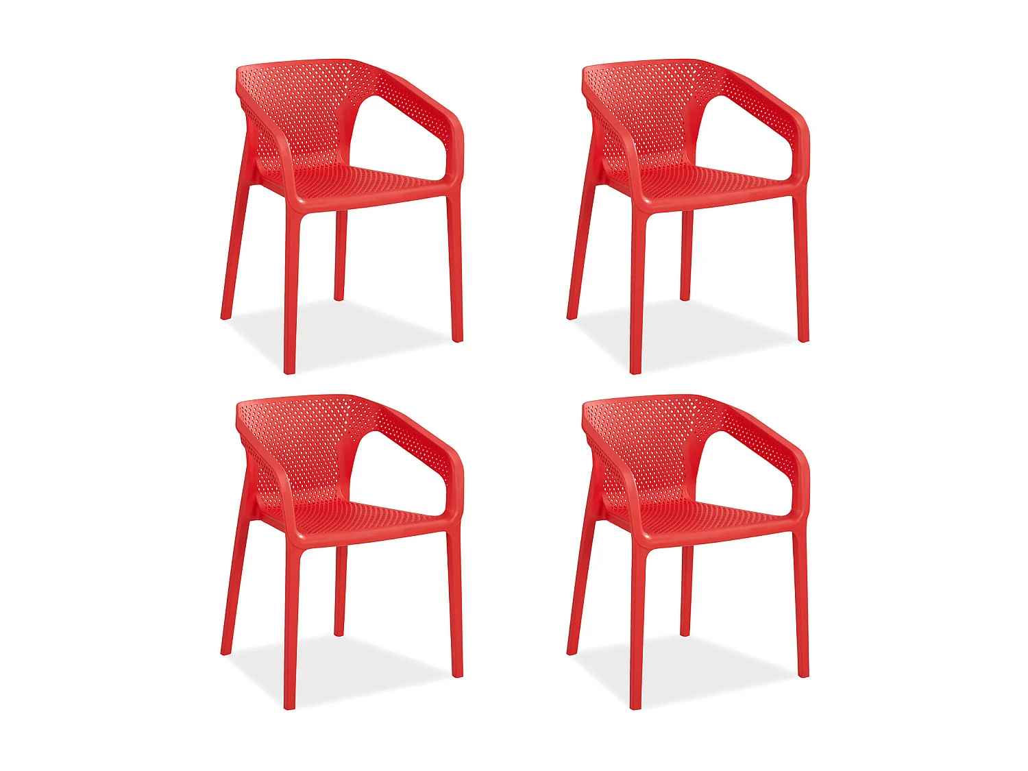 Sedia da giardino 55x74,5x54 cm rossa