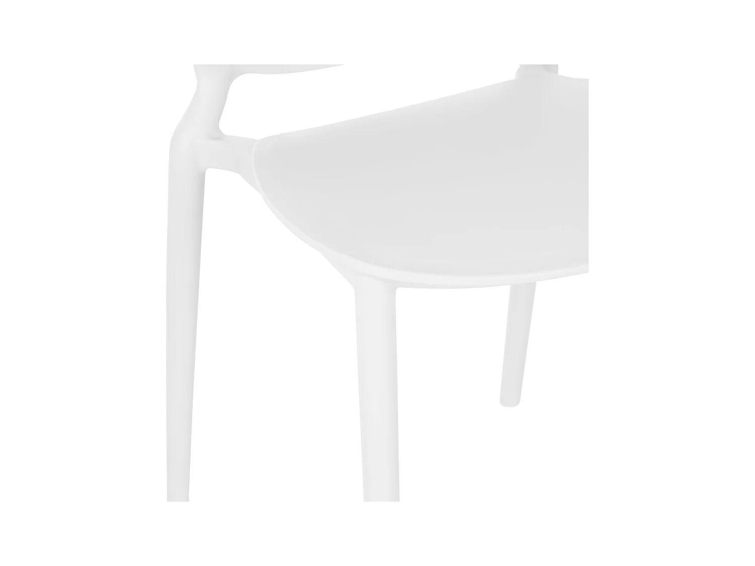 Tuinstoel 41x77,5x48 cm wit Set van 4