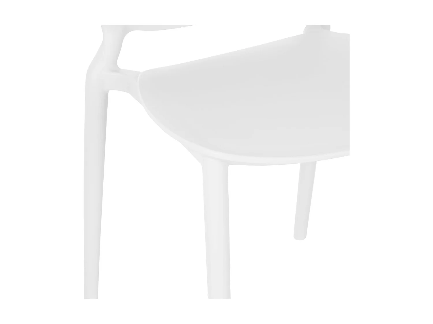 Sedia da giardino 41x77,5x48 cm bianca Set di 4