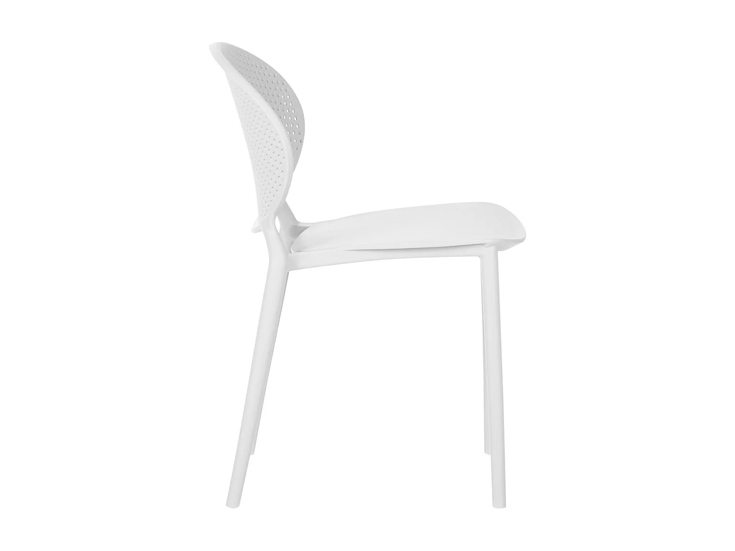 Sedia da giardino 41x77,5x48 cm bianca Set di 4