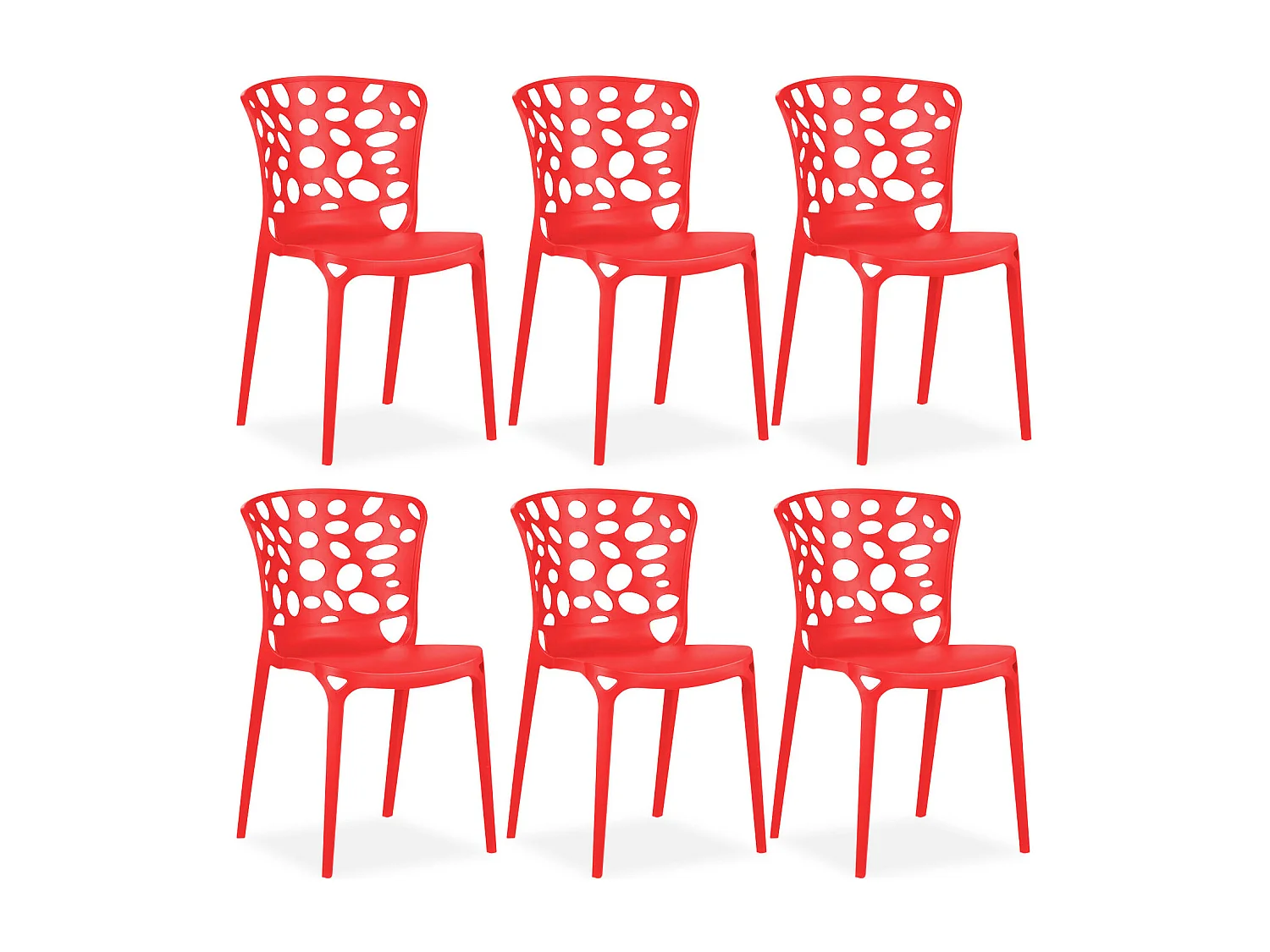 Chaise de jardin 47x83x47 cm rouge