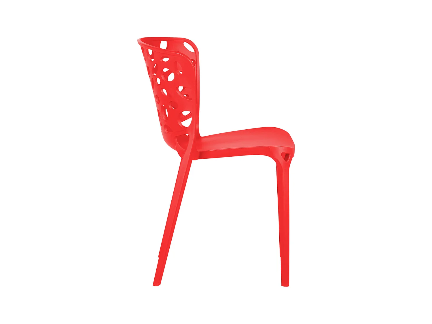 Chaise de jardin 47x83x47 cm rouge