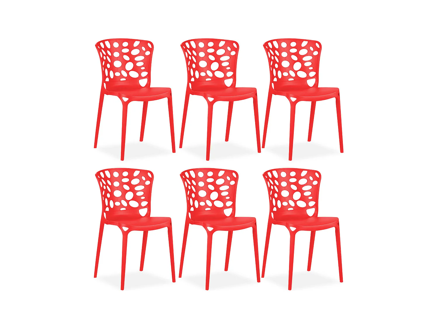 Chaise de jardin 47x83x47 cm rouge