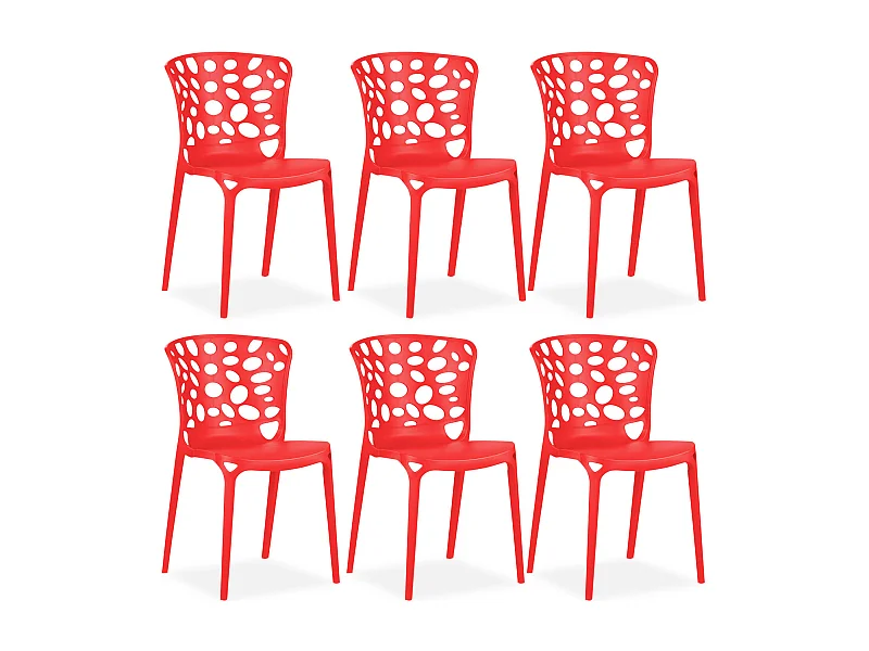 Silla de jardín 47x83x47 cm roja