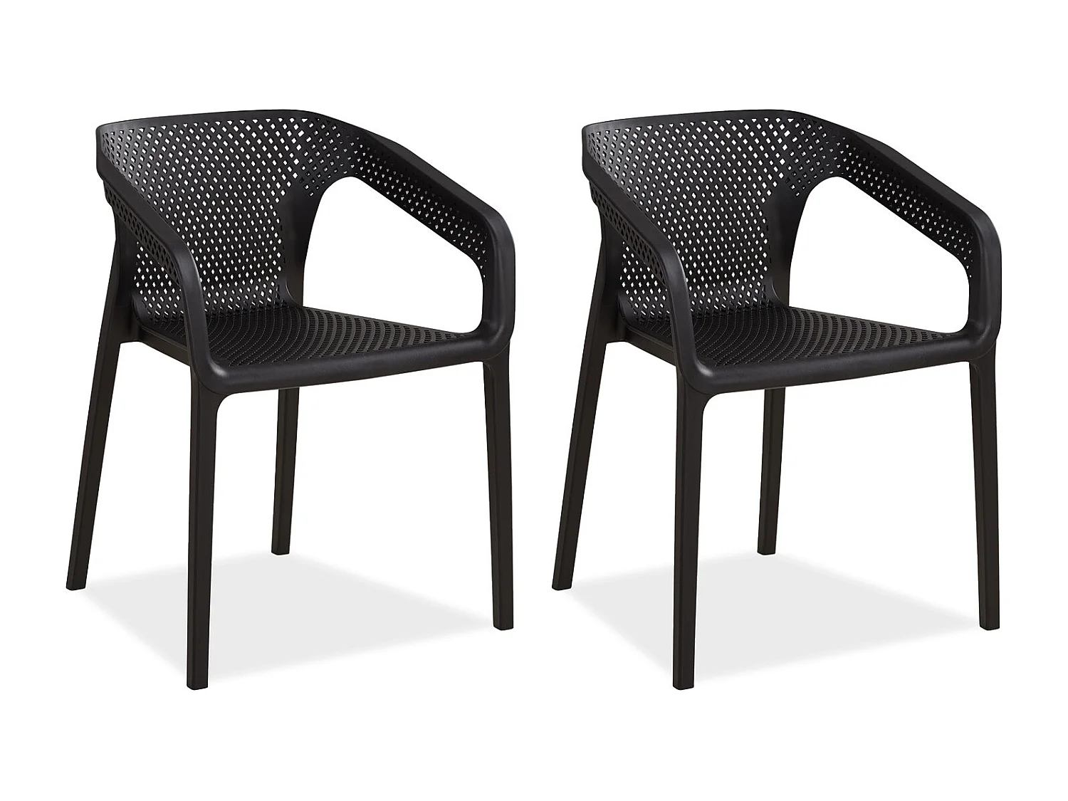 Sedia da giardino 55x74,5x54 cm nero