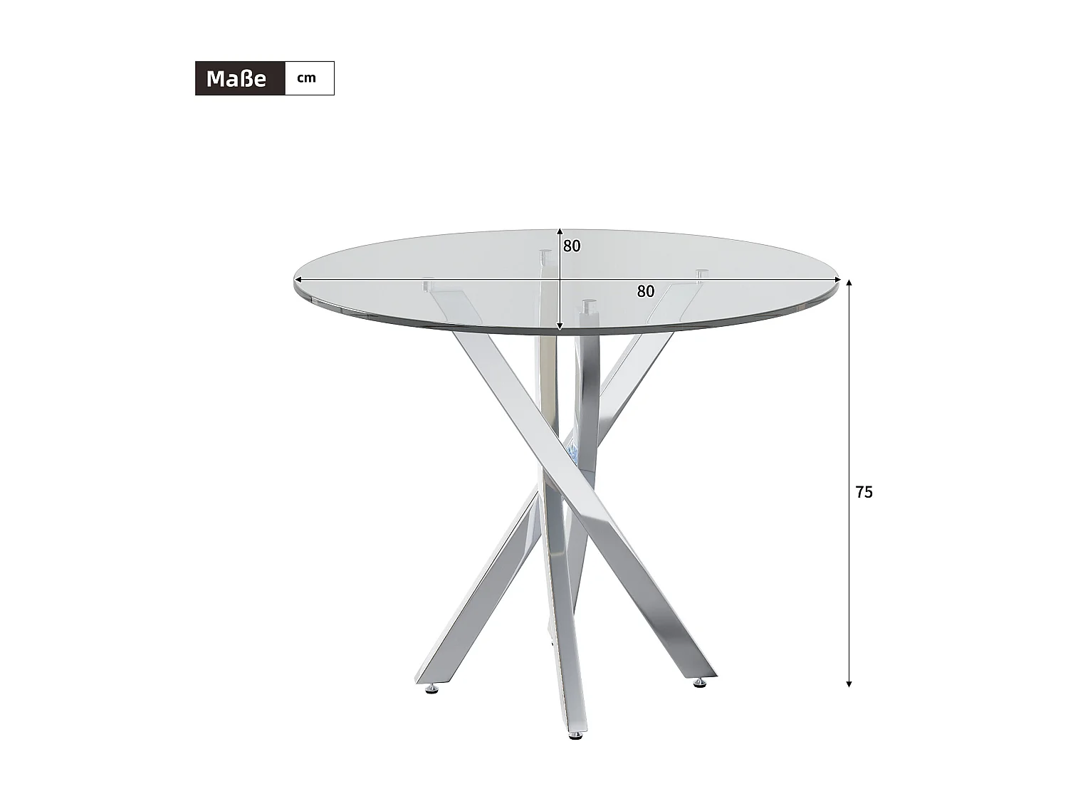 Ensemble table à manger avec 2 chaises - Table en verre transparent et chaises vert- pieds argentés
