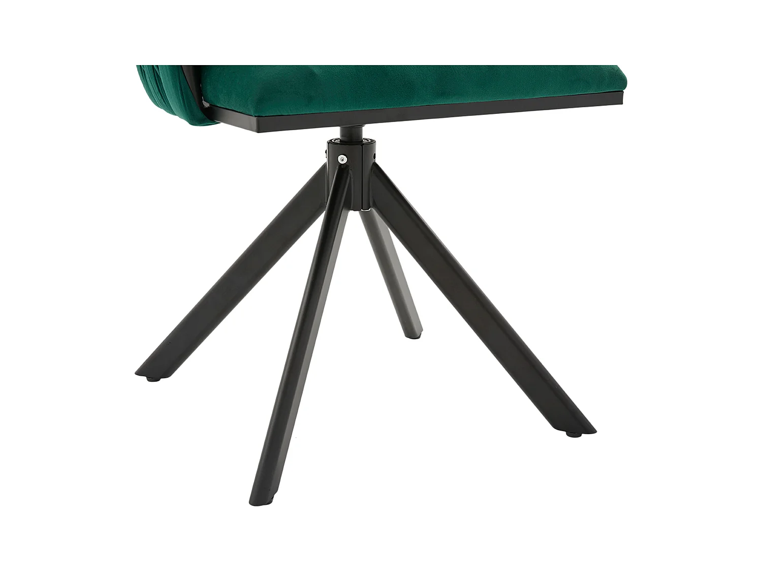Lot de 2 chaises de salle à manger à hauteur réglable - Fauteuil pivotant avec pieds réglables noirs - velours vert