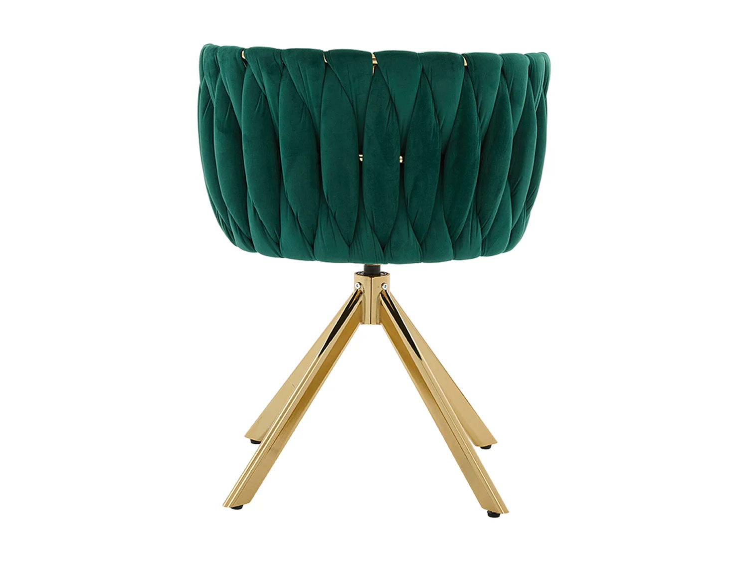 Juego de 2 sillas de comedor de altura regulable - Sillón giratorio con patas ajustables doradas - Terciopelo verde