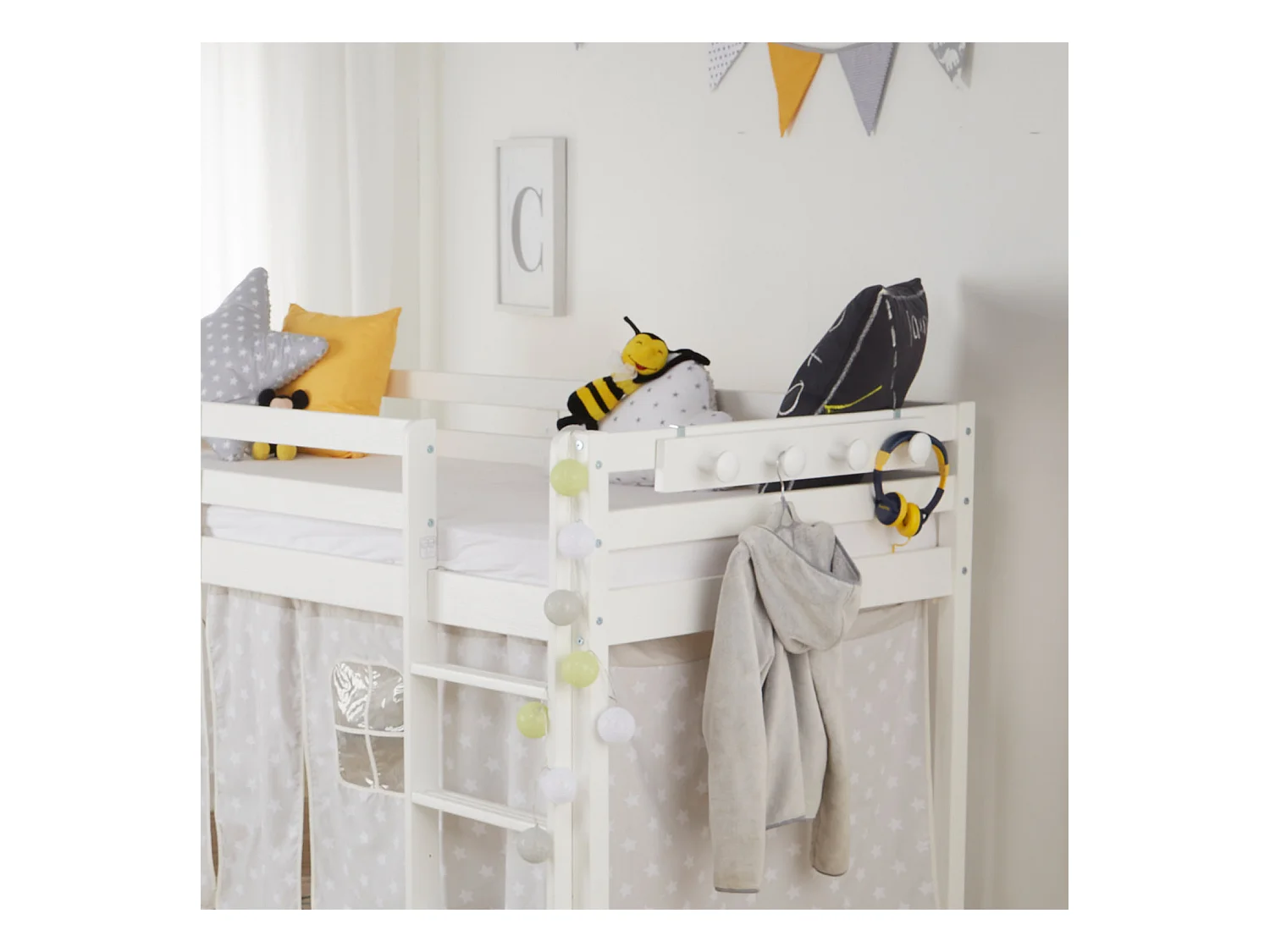 Kinderjassenrek 65,5x12x9 cm wit