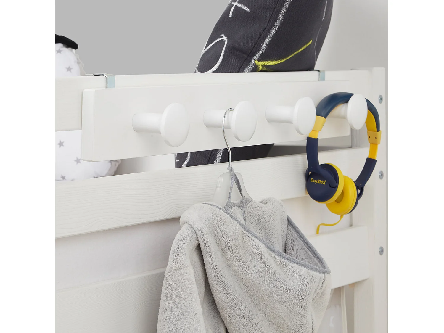 Kindergarderobe 65,5x12x9 cm weiß