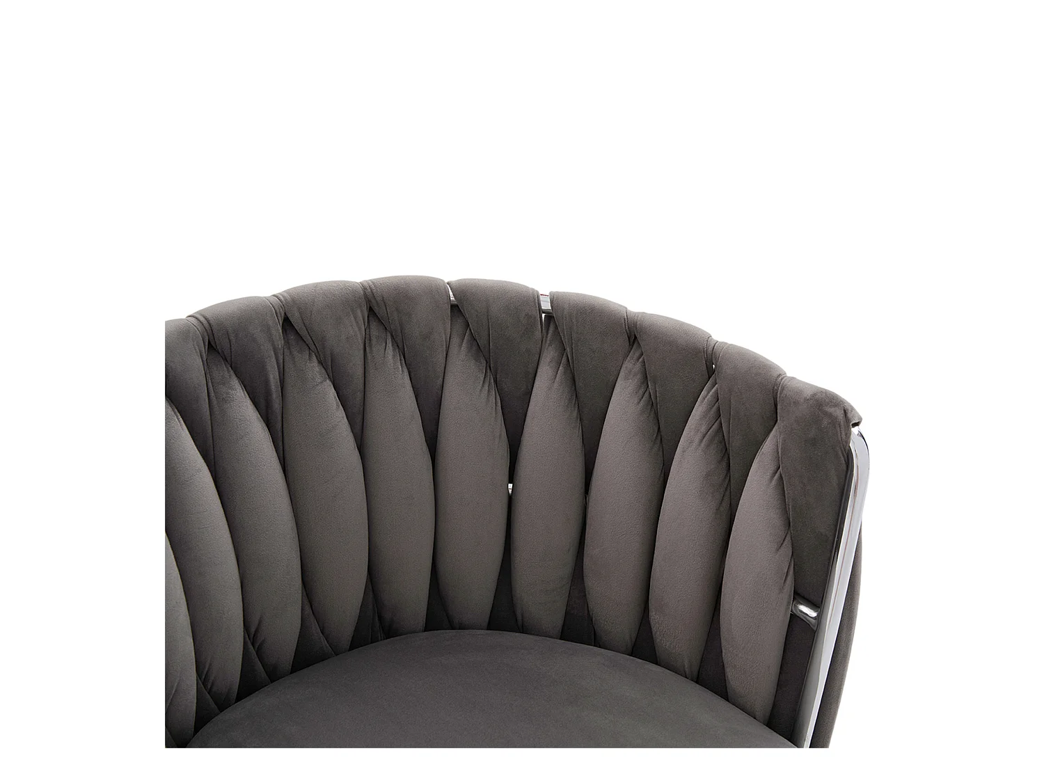 Lot de 2 chaises de salle à manger à hauteur réglable - Fauteuil pivotant avec pieds argentés réglables - velours gris
