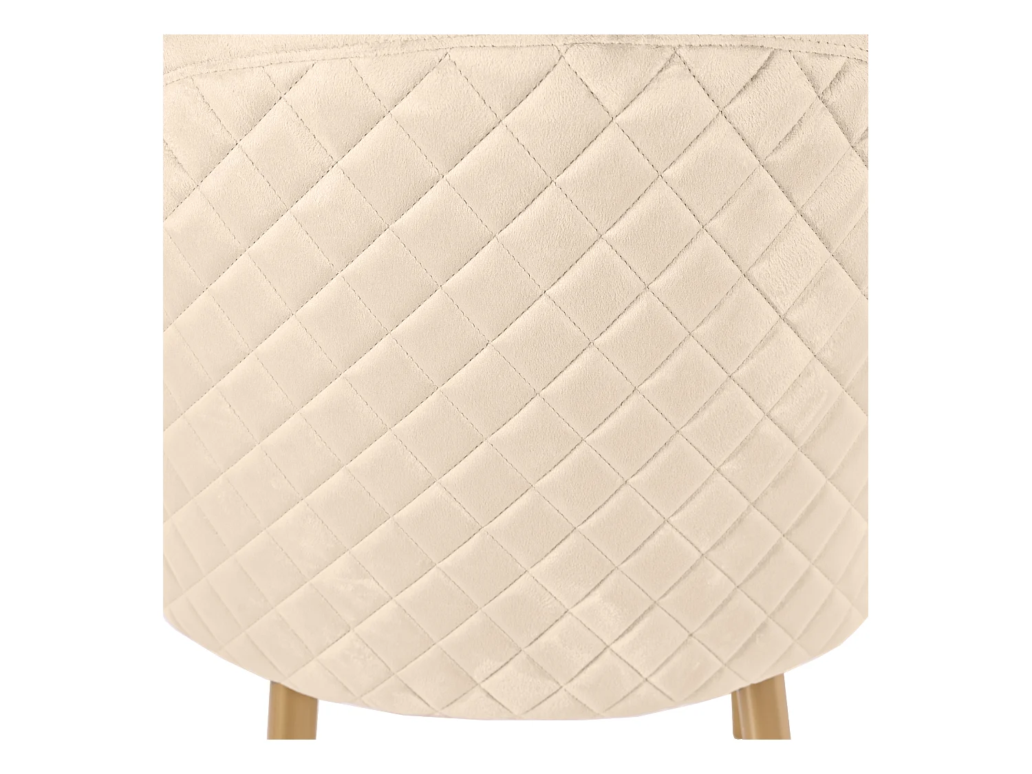 Lot de 2 chaises de salle à manger - Chaises de salle à manger avec dossier et pieds en métal doré - pieds antidérapants - velours beige