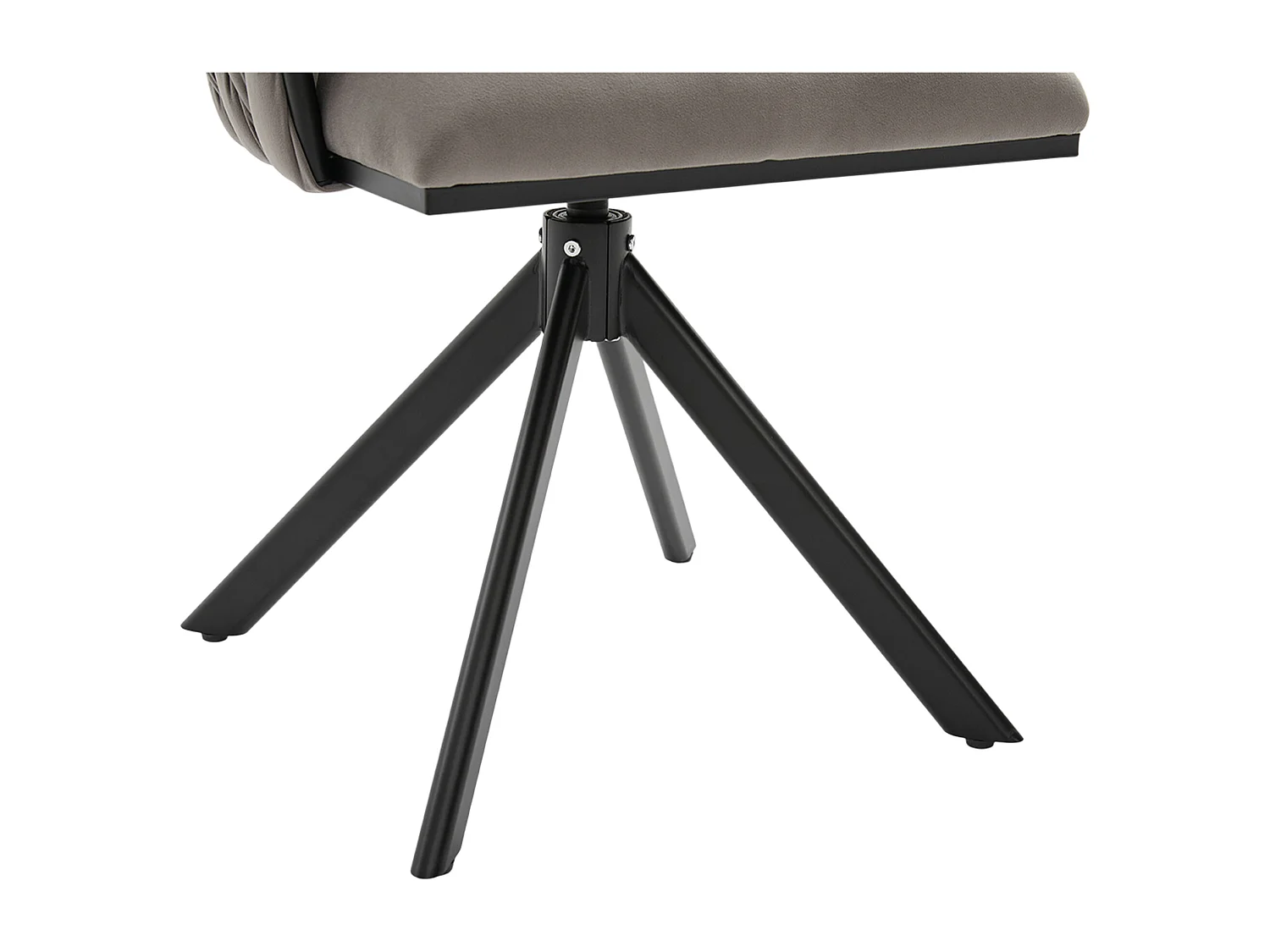 Lot de 2 chaises de salle à manger à hauteur réglable - Fauteuil pivotant avec pieds réglables noirs - velours gris