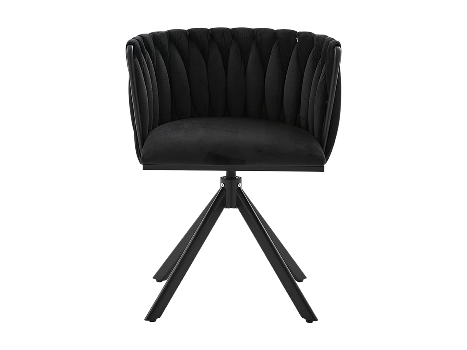 Lot de 2 chaises de salle à manger à hauteur réglable - Fauteuil pivotant avec pieds réglables noirs - velours noir