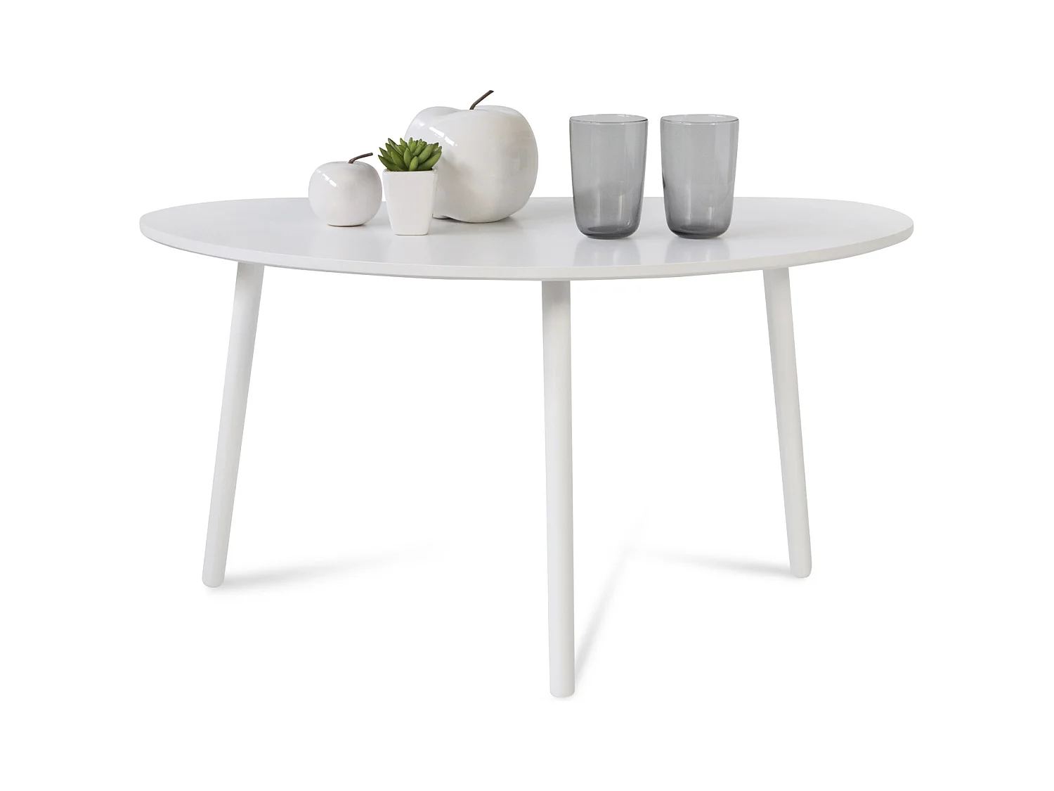 Table d'appoint 84x43.5x50 cm blanc