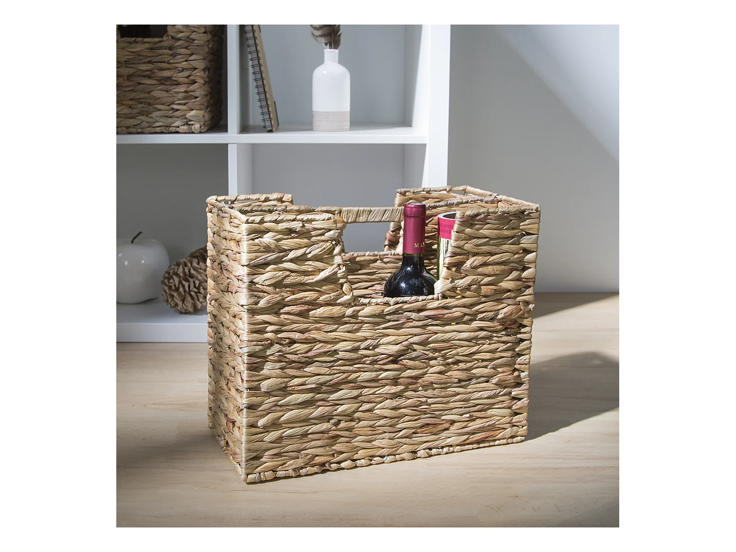 Suporte para Jornais 40x34x20 cm Natural em Capim Marinho