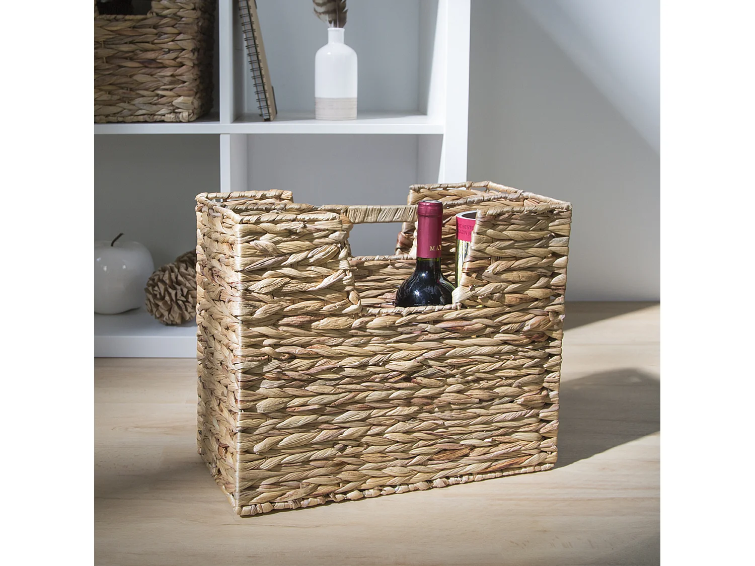 Suporte para Jornais 40x34x20 cm Natural em Capim Marinho