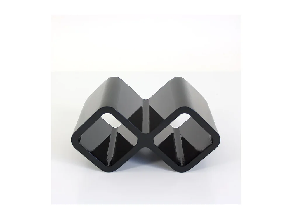 Étagère cube rétro noire 16x32x20 cm