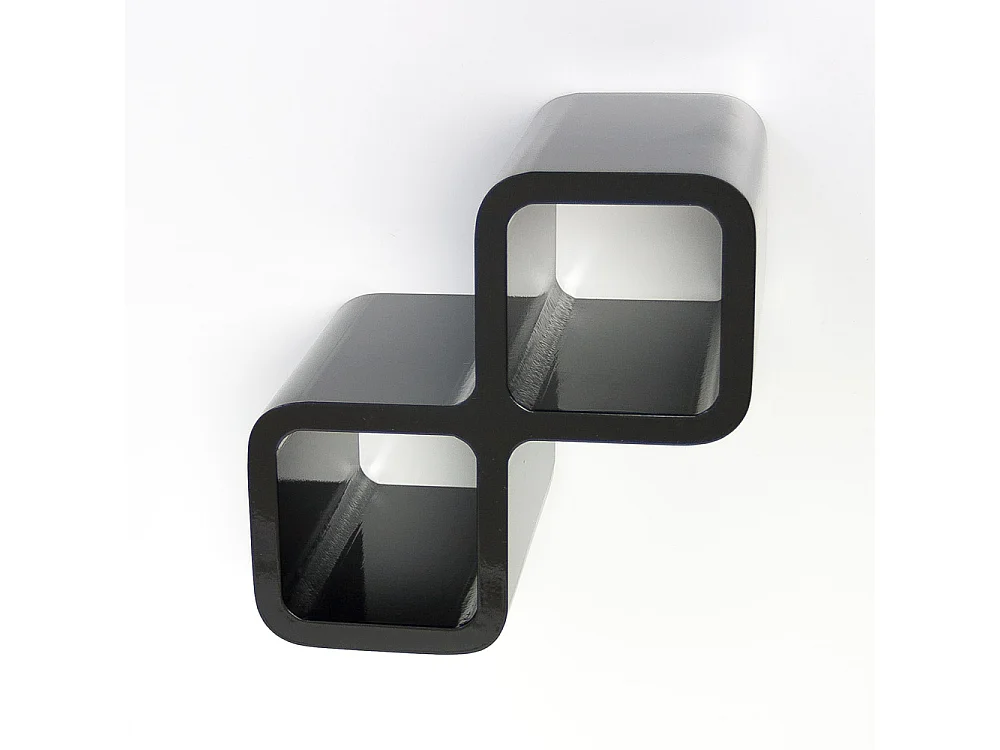 Estante cubo retro negro 16x32x20 cm