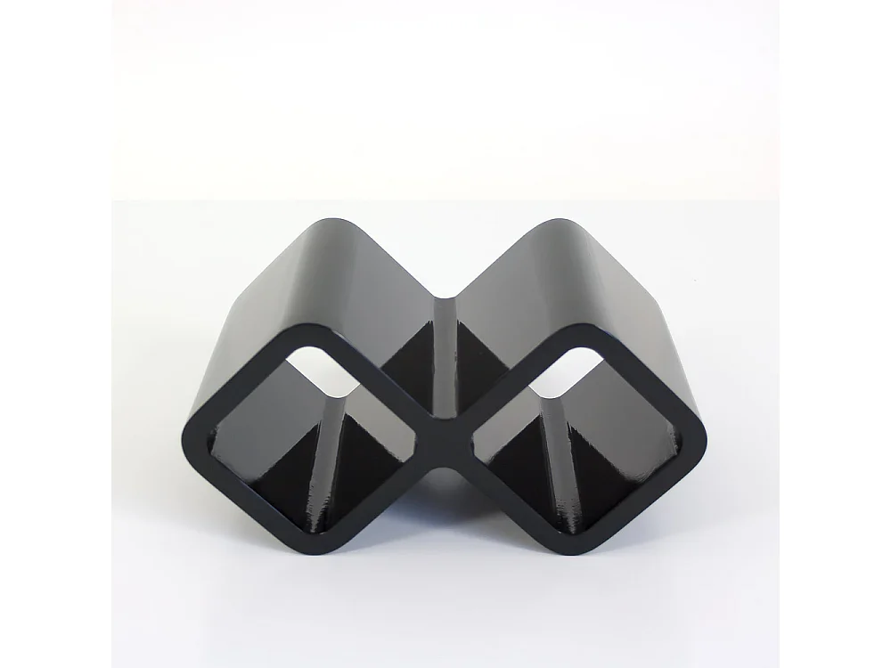 Étagère cube rétro noire 16x32x20 cm