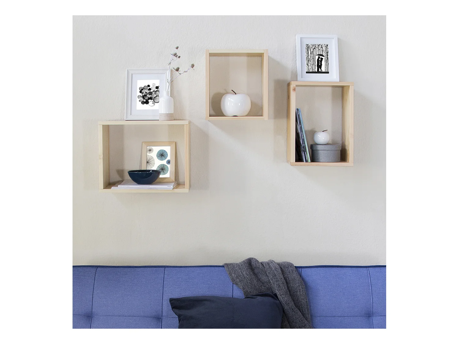 Étagère en bois 37x43,5x21,5 cm Naturel