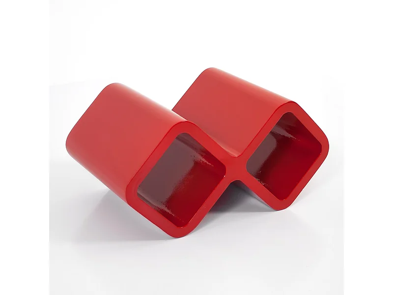 Wijnrek 16x32x20 cm rood retro kubusplank