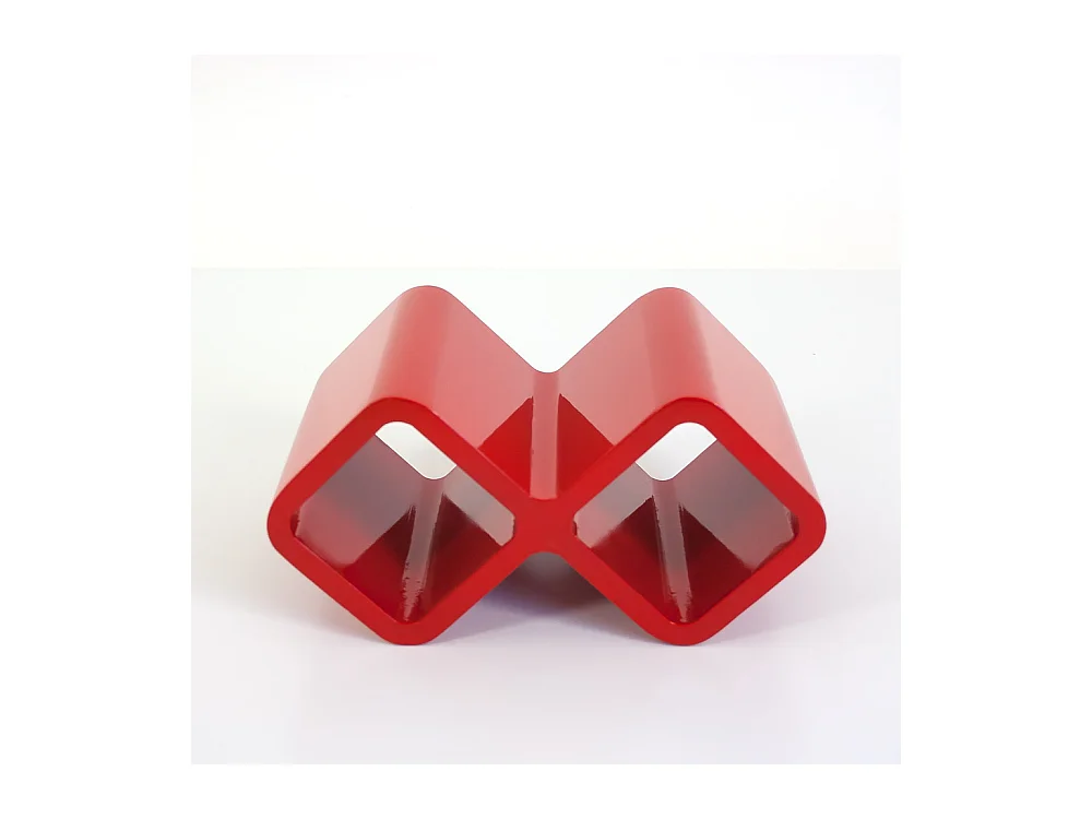 Wijnrek 16x32x20 cm rood retro kubusplank