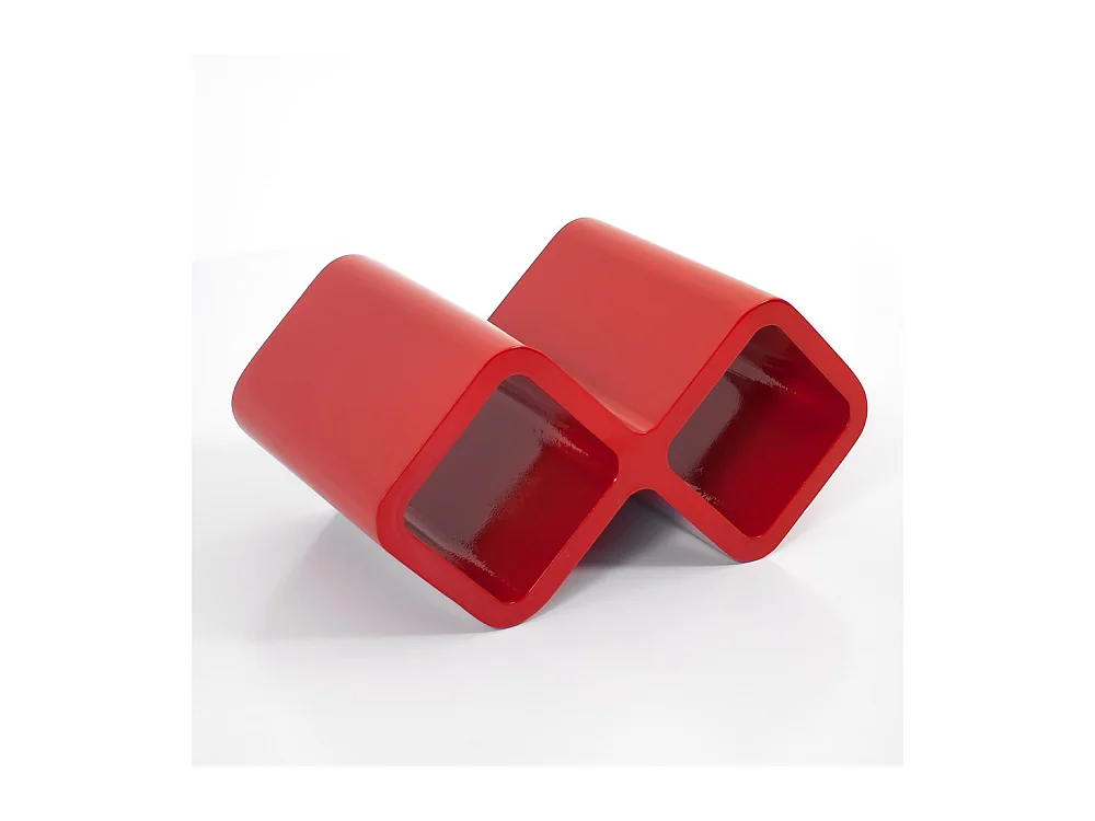 Porte-bouteilles 16x32x20 cm rouge étagère cube rétro