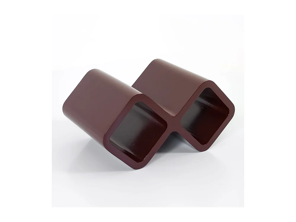 Étagère cubique 16,5x32x20 cm marron foncé rétro