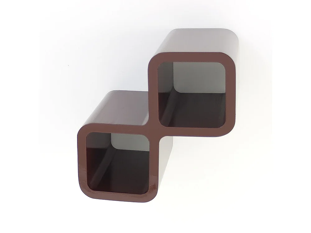Étagère cubique 16,5x32x20 cm marron foncé rétro