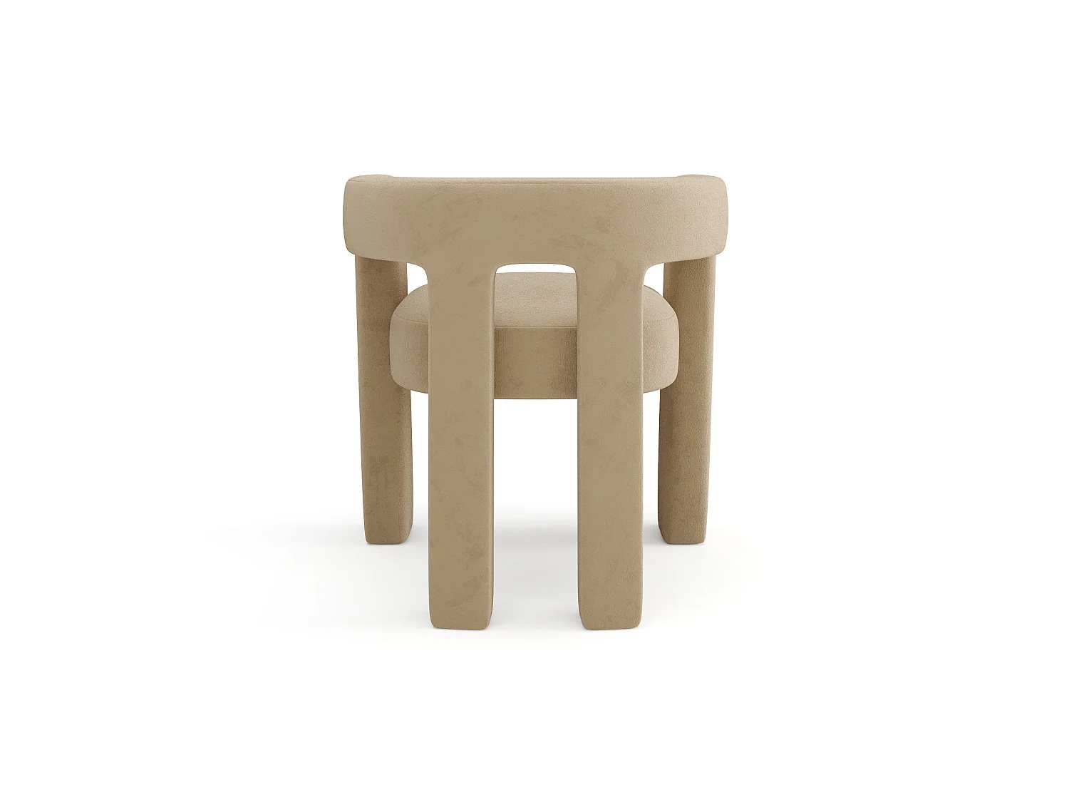 Fauteuil de salon pivotant ALYA en tissu bouclette beige 64x68cm