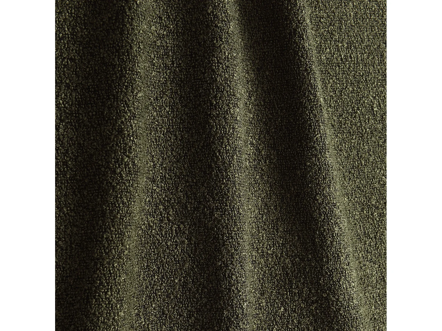 Fauteuil de salon rotatif 180° bouclette kaki FLARE