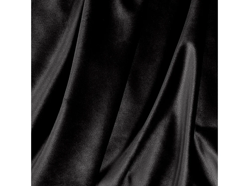 Fauteuil de salle à manger velours lisse noir ALYA